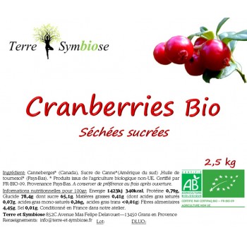 2,5 kg - Cranberries Bio...