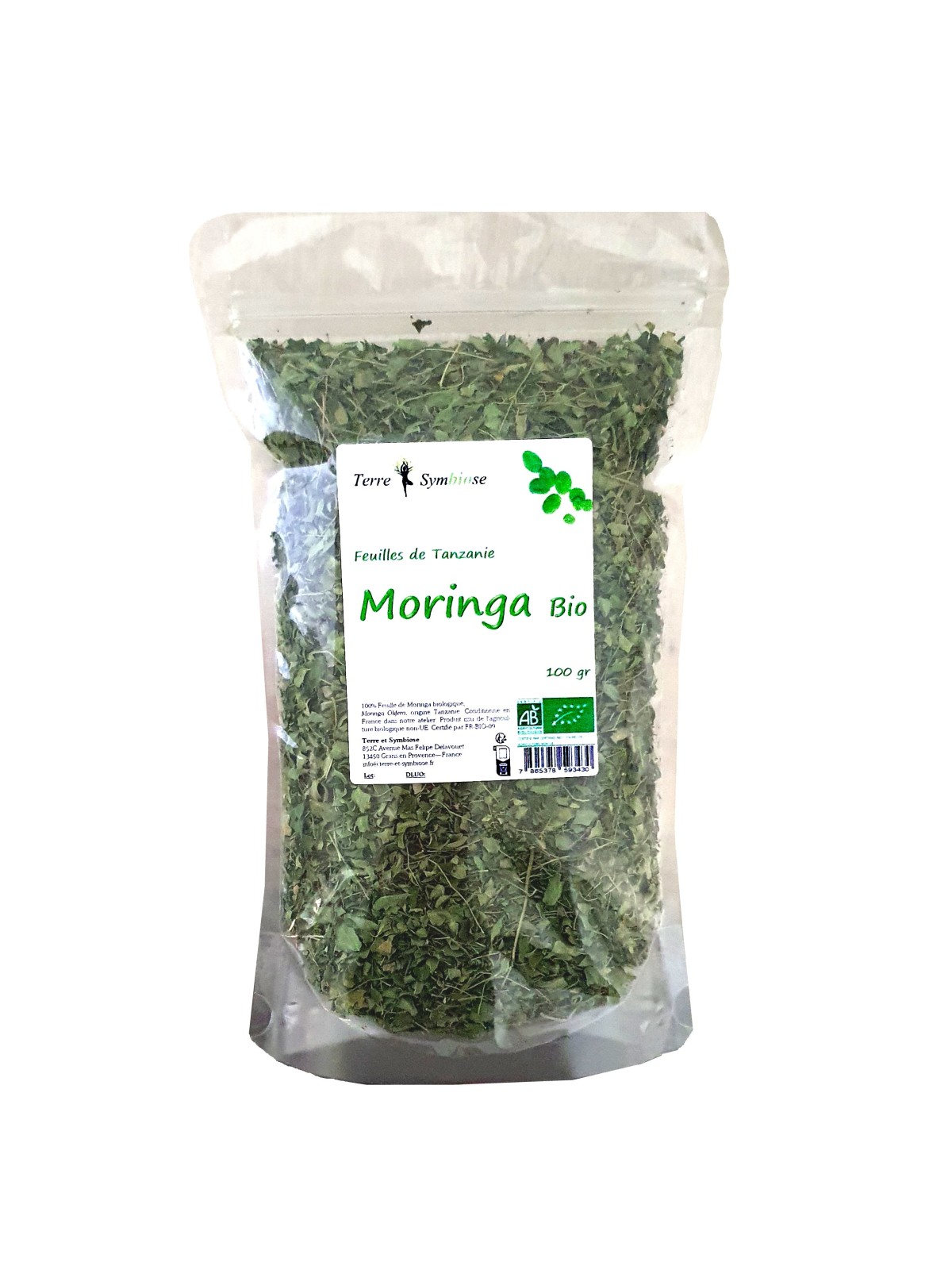 100g - Feuille de Moringa Biologique Tanzanie