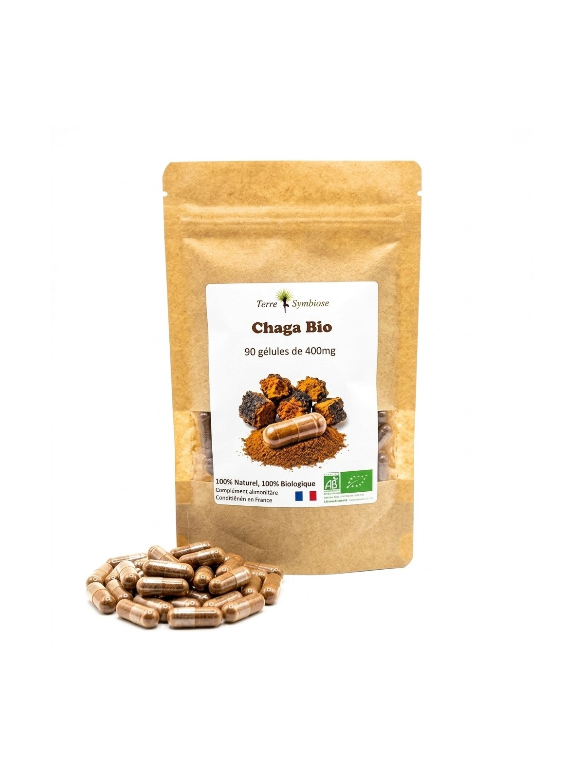 Chaga Bio - 90 gélules de 400mg