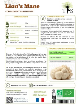 Lion's Mane Bio - 50 gr de poudre