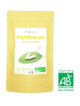 Psyllium Biologique - 120 gélules de 500mg