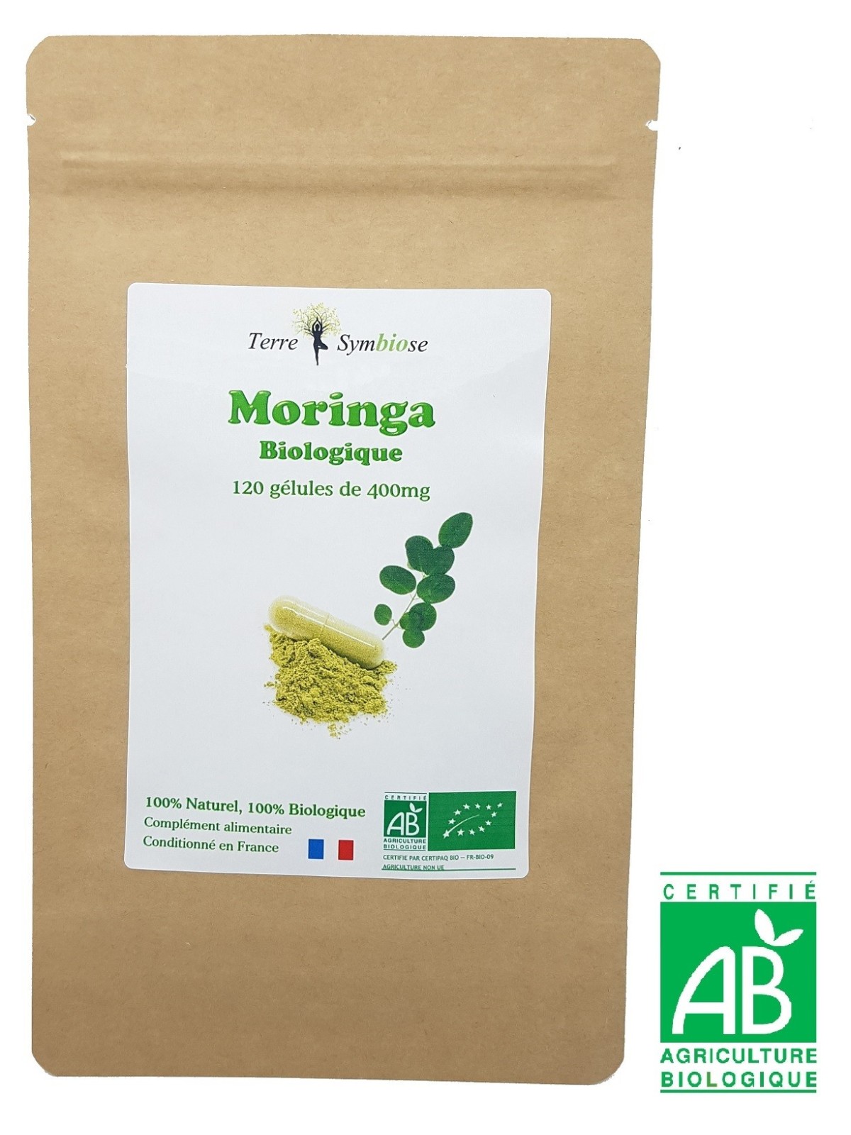Moringa Biologique - 120 gélules de 400mg