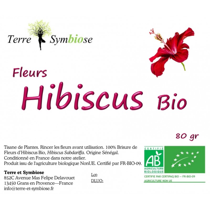Fleurs d'hibiscus BIO sélection Qualité VEGETAL VIVA DERM