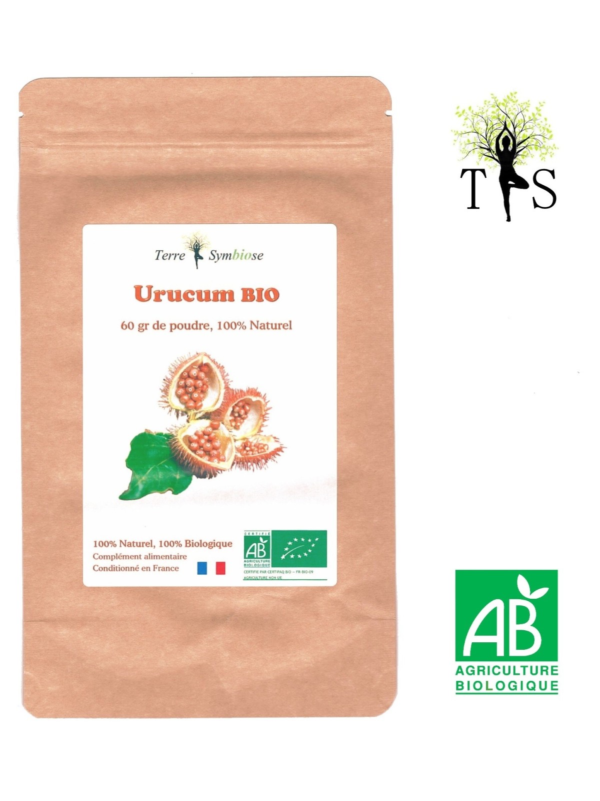 Urucum Biologique - 60gr de poudre