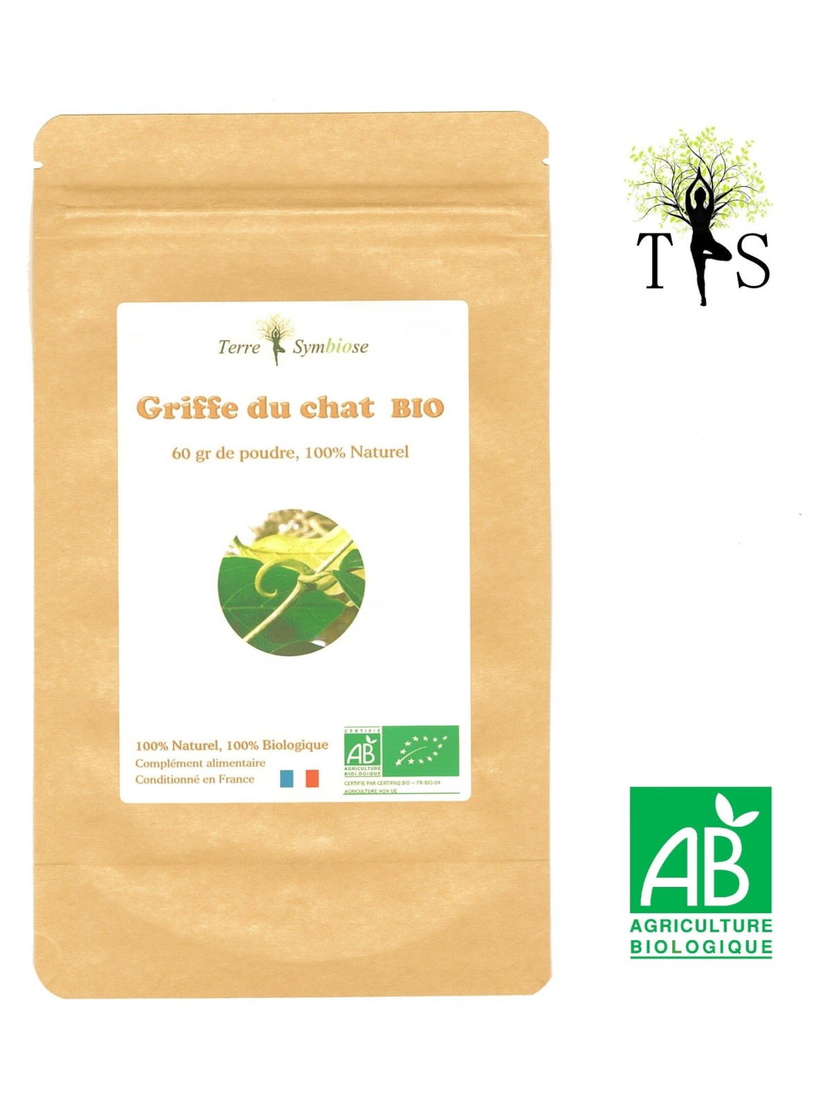 60 gr - Poudre de Griffe du Chat Biologique -