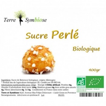 ZUCKERPERLEN (sucre perlé) BIO vegan sans allergènes Agava : 70 grammes