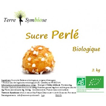 2,5 kg - Sucre Grain Perlé Biologique