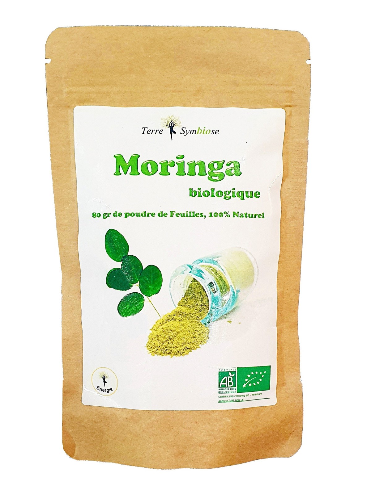 80gr - Poudre de Feuille de Moringa Biologique