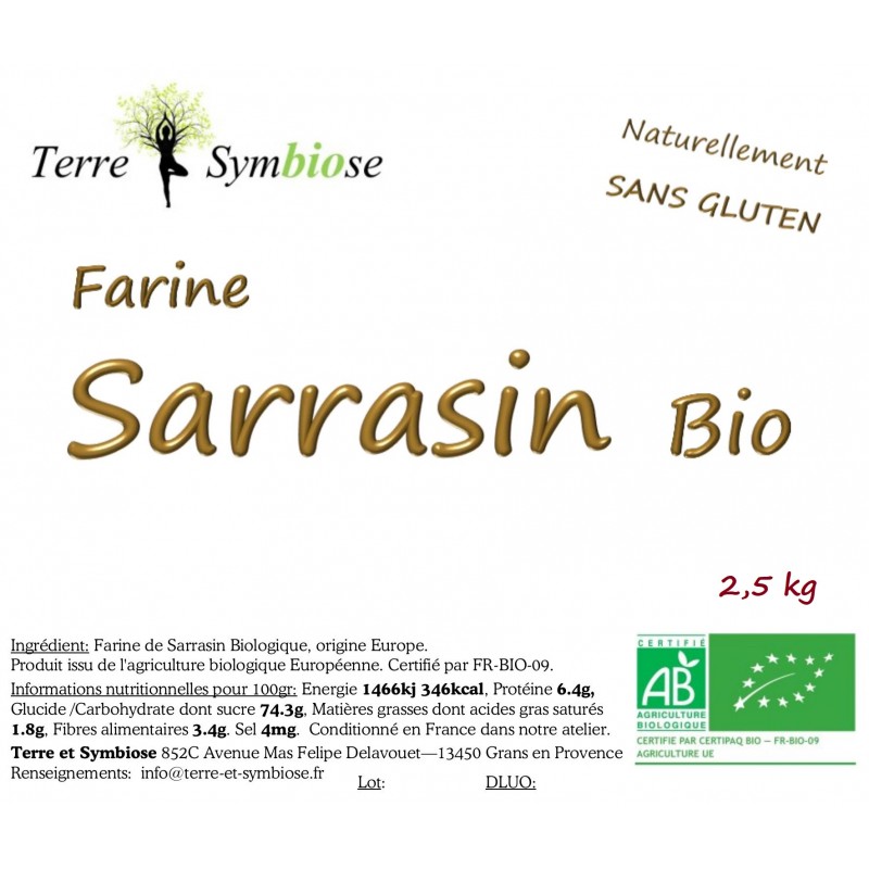 Nutribel  Nutribel Farine de sarrasin bio & sans gluten 500g